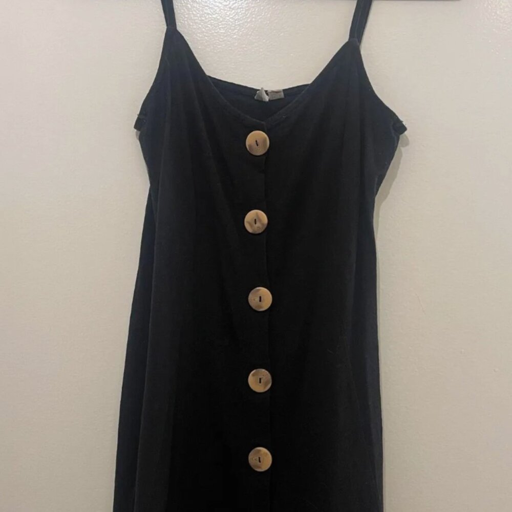ASOS Black Buttoned Mini Dress